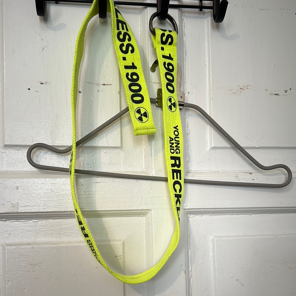 Neon Yellow Graphic Belt